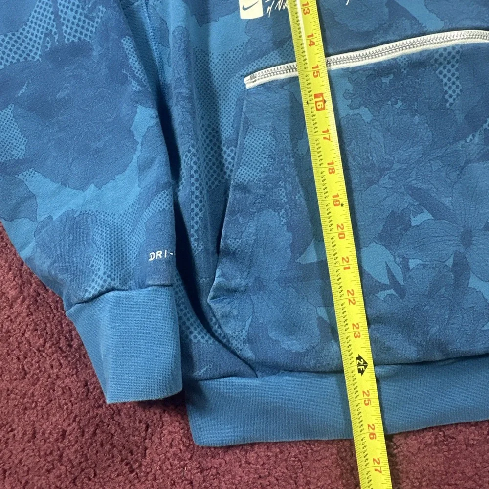 Nike Hoodie Mens Large Blue Standard Issue Halftone Dri-FIT Pullover Sweatshirt